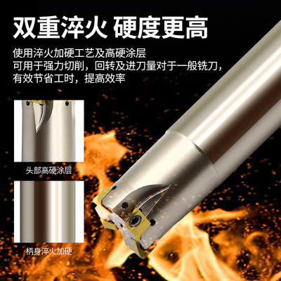 TE90刀杆快进给数控铣刀杆双面快速直角铣刀片4NKT060308R-ML刀片