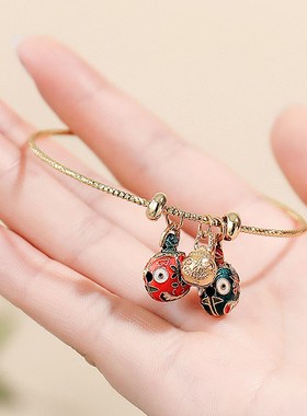 端午新款潮ins小众设计福手镯复古国风简约手环轻奢手链闺蜜礼物