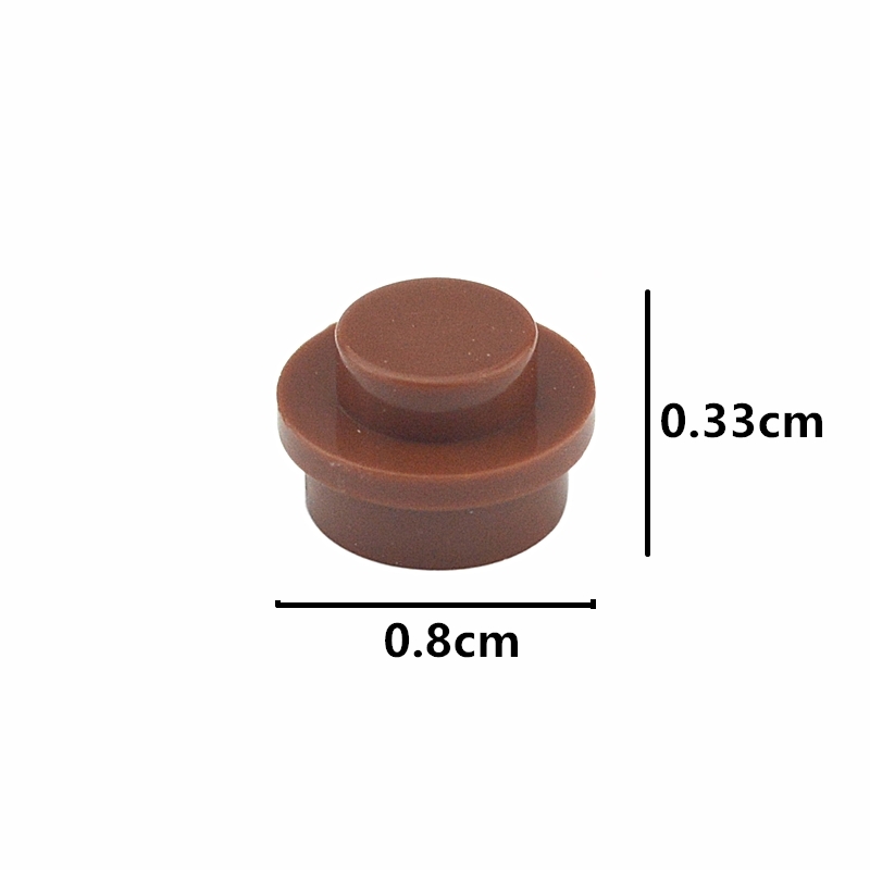 新品500pcs Plate Round 1x1 Dot DIY Building Blocks 1*1 Thin