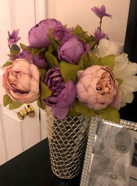 1Bunch European Artificial Peony Flowers Silk Fake Flowers W