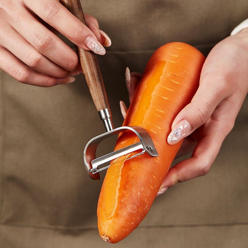 现货速发初心厨房胡桃木柄削皮刀水果土豆削皮器神器家用刨刀刨子