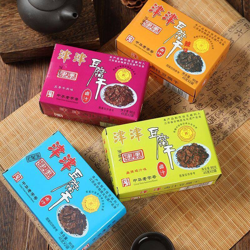 津津豆腐干苏州特产蜜汁甜辣豆干素食中华休闲食品零食小吃90g