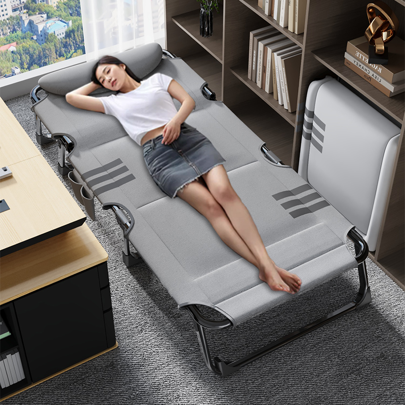 速发办公室午休椅人折神床躺单家用陪护简易便携式床成人午睡叠器