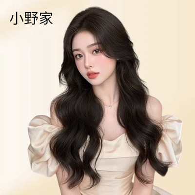 速发小假家野发长卷发真发全真人发丝大浪波递针蕾丝时尚全头套