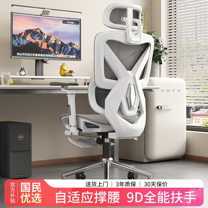 人体工学椅撑腰椅家用电脑椅舒适办公椅久坐电竞椅子学习椅