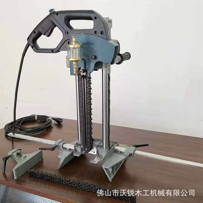 新品木工便携式古建开槽机筑凉亭打孔机打眼机榫眼机方孔机链条锯