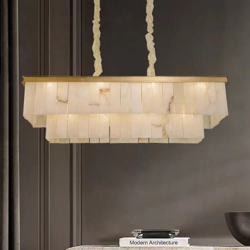 速发全铜西班牙云设吊灯客厅简约轻奢灯石计师高端别墅客厅餐厅吊