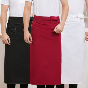 速发厨师工作服大半身围裙男加大加长酒店餐厅半房围腰厨截纯棉