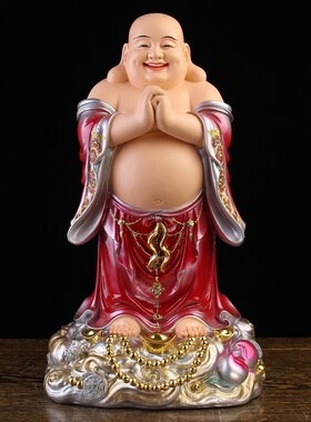 速发笑佛站像大肚开心弥勒室像菩萨树脂仿铜像家用招财供奉办公佛