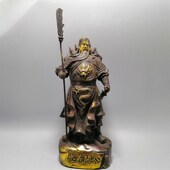 速发古公黄铜器收藏 武财神关玩客厅家居摆设 黄铜鎏金关公摆件
