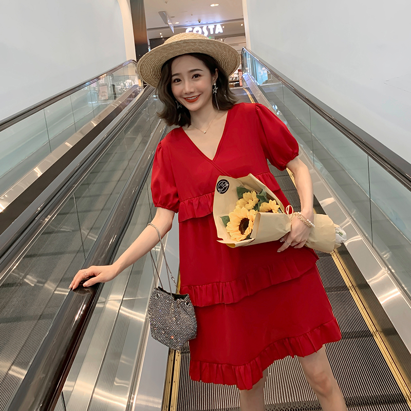 新品Maternity Clothes Summer V Neck Short Sleeve 2022