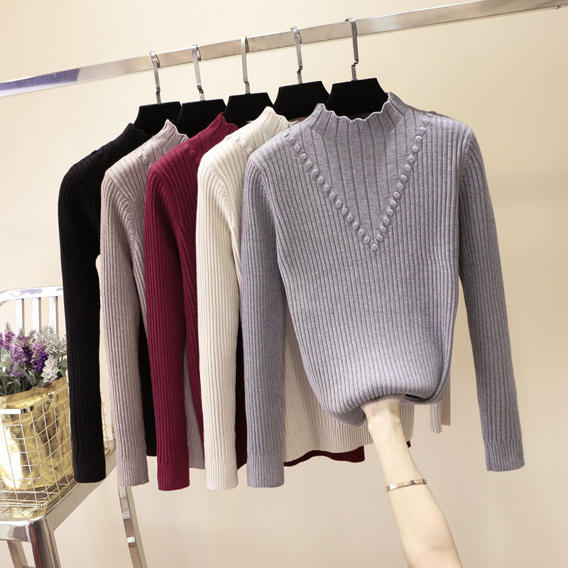 新品2020 Autumn Winter Turtleneck Women Sweater Long Sleeve
