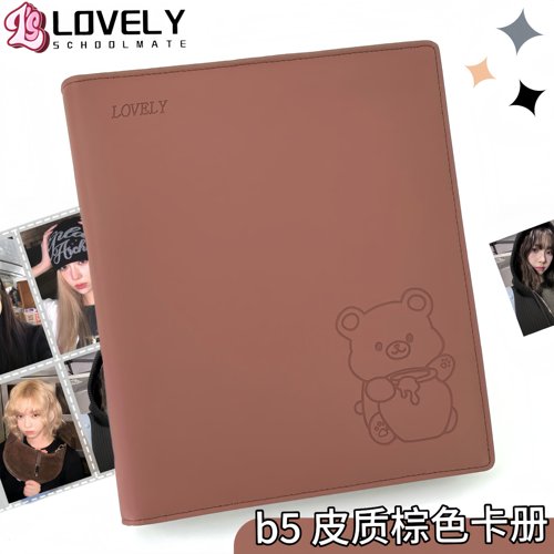 LOVELYB5皮质棕色卡册