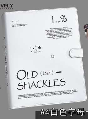 LOVELY A4白色字母卡册pu皮面镭射票九宫格3寸小卡追星专辑拍立得