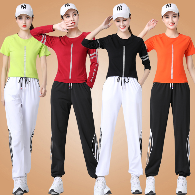 速发广袖舞服装新款鬼步舞2022春夏长场运动舞蹈服团队跳舞衣服