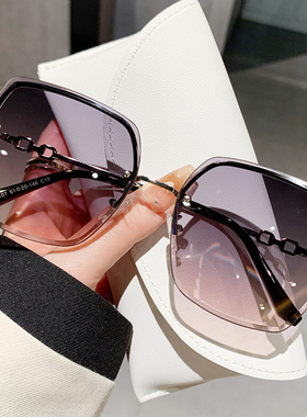 速发镜025年墨2款时级感太紫外线无框切边防防晒大脸