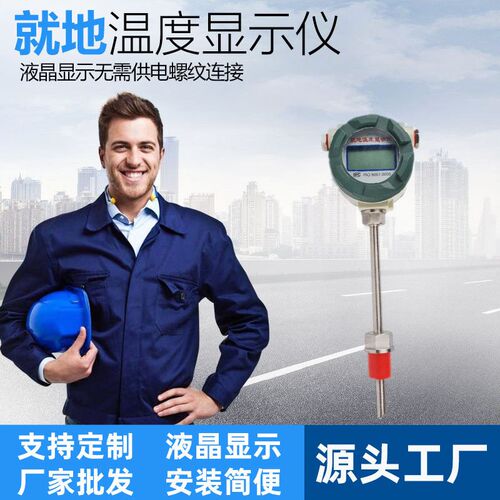 速发就地温度显示仪螺纹连接热温度显示仪工业仪表液晶显示温度计