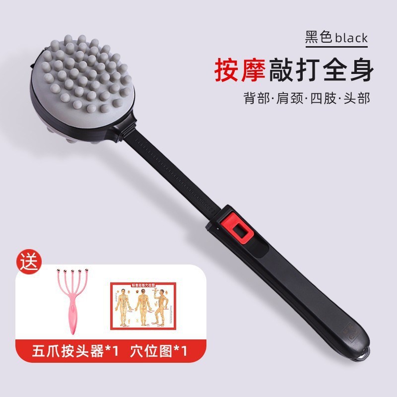 现货速发按摩锤子肩颈健身捶背器敲打经络棒硅胶拍打板养生锤拍痧