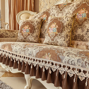 速发奢发垫欧式盖布四季通用皮厚罩套防滑沙华坐垫加垫子高档美式