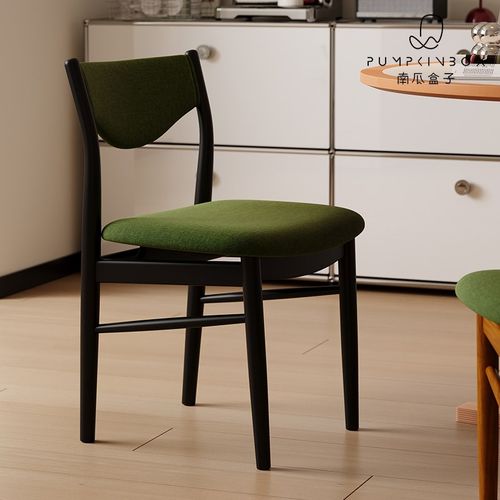 速发设计师餐椅实用家木简椅椅子复古小户型客厅靠背约子