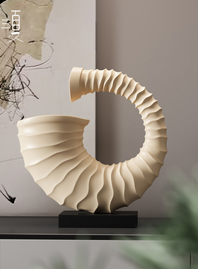 速发侘寂风复古海螺级角艺术装饰摆件客厅玄关民艺高号感小众工宿