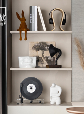 速发轻奢音乐主题立式黑胶复古片声机留唱机样板间售楼处书房摆件