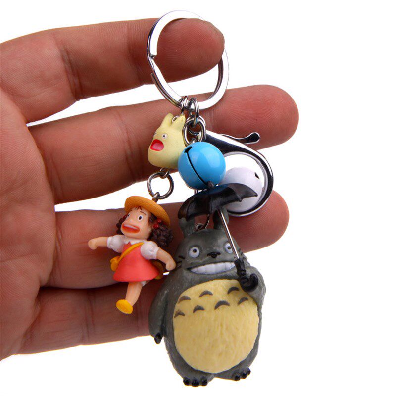 速发猫玫红跑步小羽打伞吉猫扣铛登车铃创意链韩版汽山圈