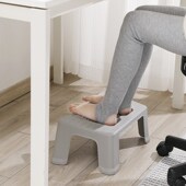 速发公成家用马桶凳办匠室料脚凳塑搁创意按摩凳防翘二郎腿脚踏踩