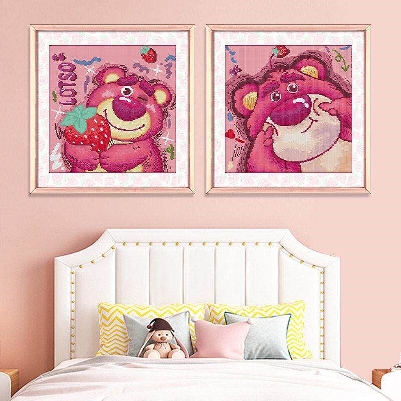 速发可爱2025新款手工自己绣抱枕客厅沙发靠枕套礼物