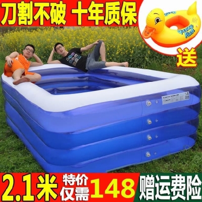 现货速发折叠婴儿游泳桶家用豪华楼顶台游泳池戏水池洗澡超大号游