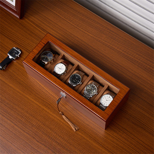 高档木质带锁手表收纳盒