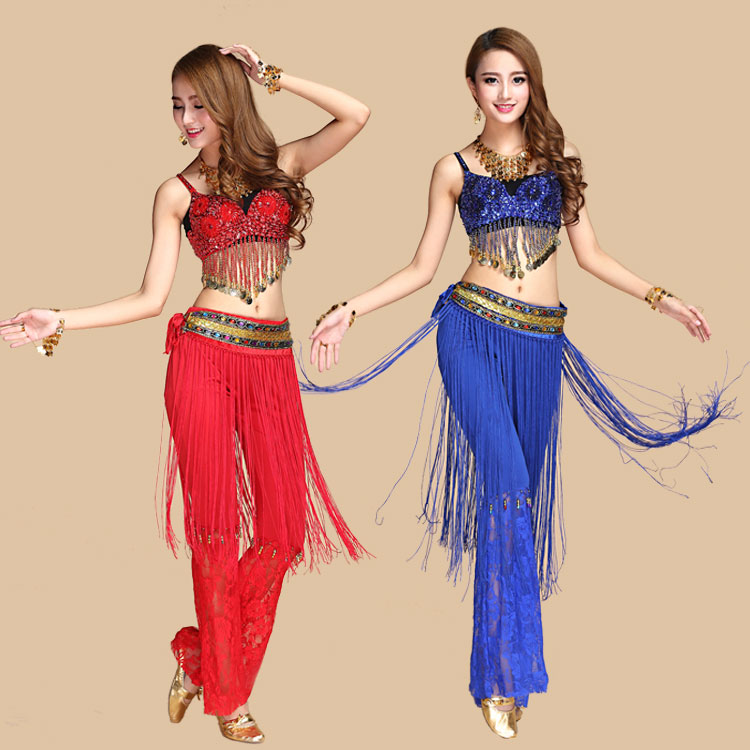 速发肚舞皮服装裤肚皮舞练功服珠绣文胸套装肚皮舞演表出服装练习