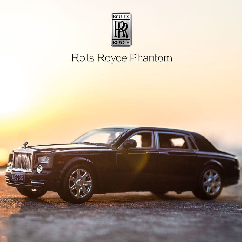 速发合金车模 斯:24劳1莱斯幻影车摆模件男孩玩具车小汽车模型