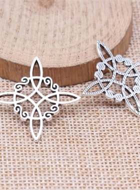 极速10pcs Witch Knot Charm Vintage Celtic Knot Amulet Stainl