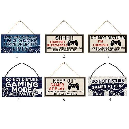 极速Wooden Door Hanging Sign Ornament Funny Keep Out Gamer A