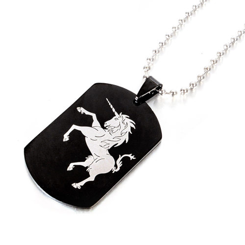 极速Jewelry necklace Unicorn DIY accessories couple stainles