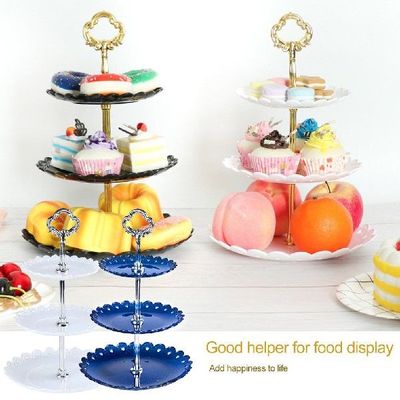 New 3 Tier Cake Stand Afternoon Fruit Dessert Plates Party