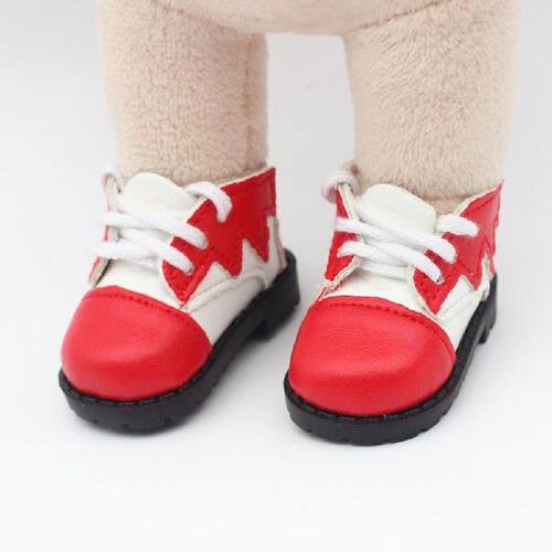 极速1 Pair 20cm Color Matching Doll Shoes Soft Highly Simula