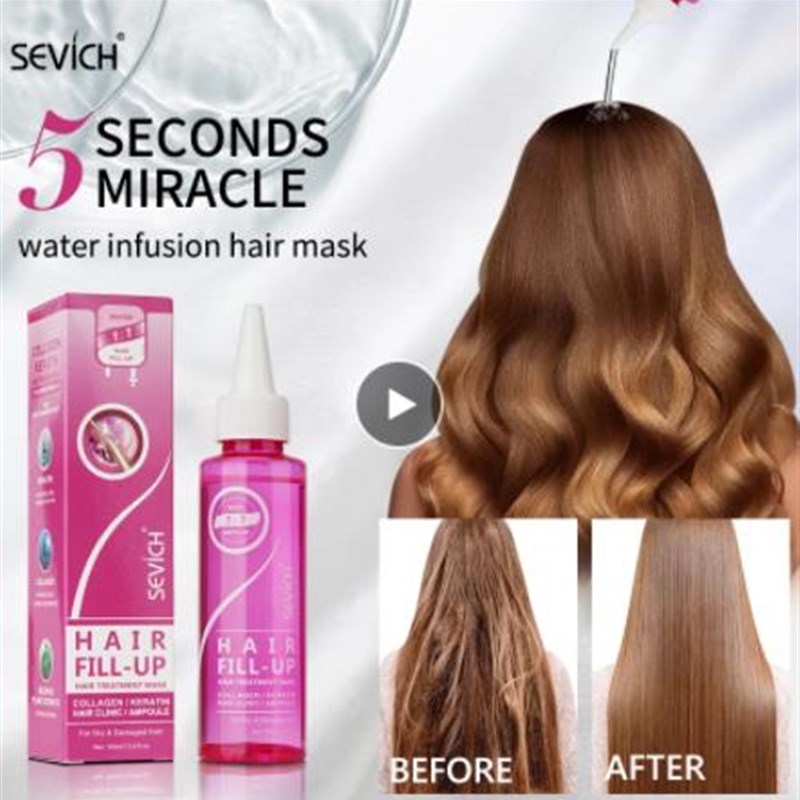 新品2pcs Keratin Water Infusion Hair Mask Frizzy Repairs Dam