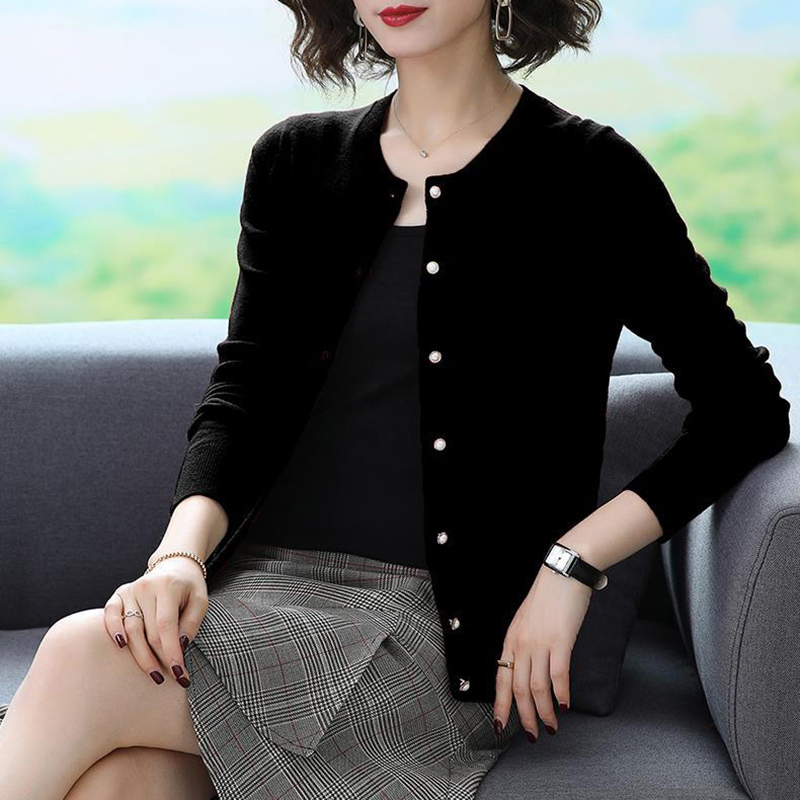 Fashion Korean Knitting Cardigans Women Solid elegant long s