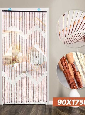 Wooden Beads Curtain 90x175cm 27 Line Handmade Wooden Blinds