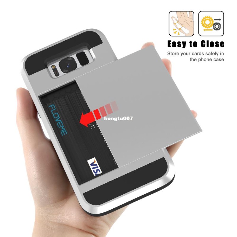 Armor Case for Samsung Galaxy S8 S9 Plus Card Slot H