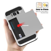 Armor Case for Samsung Galaxy S8 S9 Plus Card Slot H