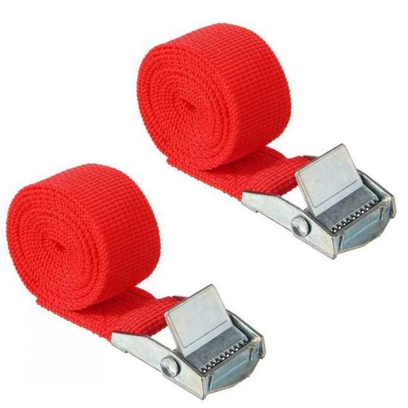 2Pcs 1M X 25mm Adjustable Cargo Lashing Strap Car Luggage Ca