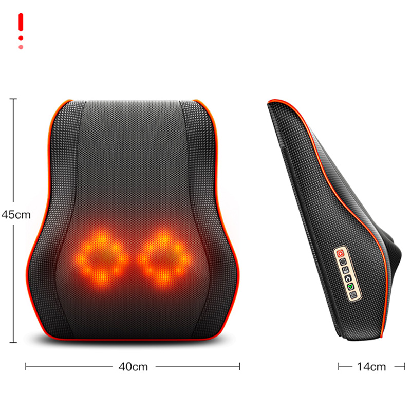 Electric back massager pillow massage body neck with heat