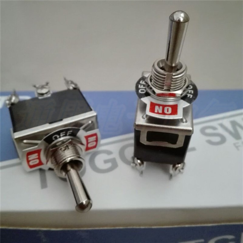 。钮子开关 6摆脚 档 C52B 摇头臂开关15A 双投拨动开关 银接触点