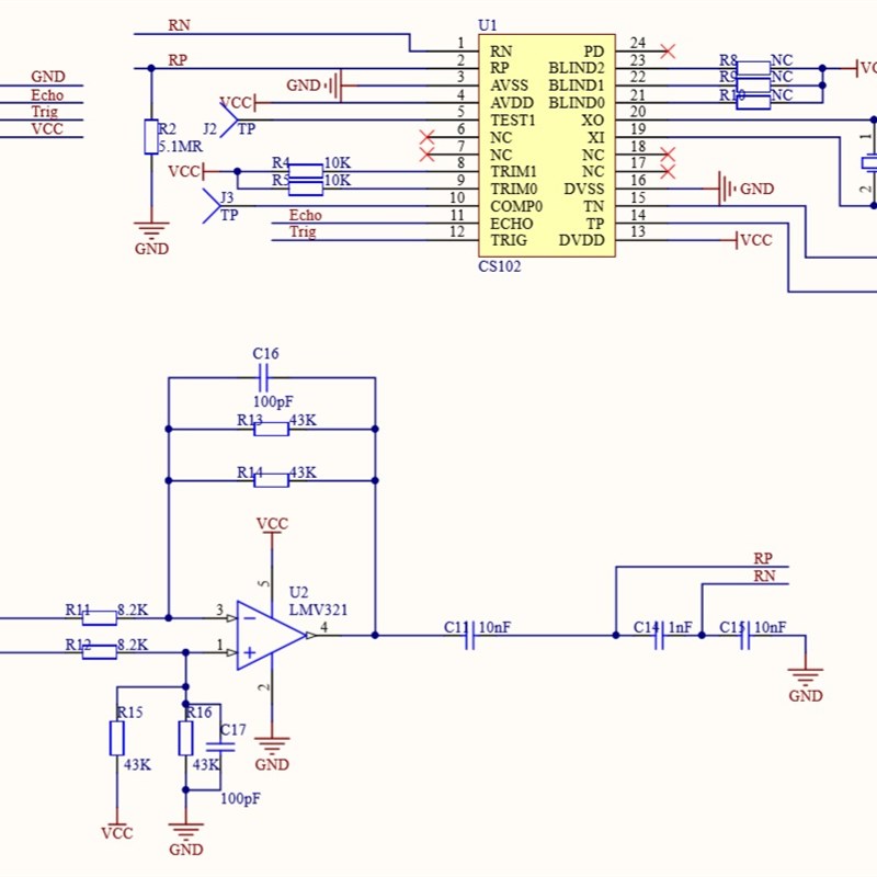 US-210,10mm小探头,微型超声波模块,工业级,宽电压3V~5.5V