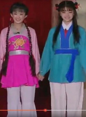 推荐新款古装表演服黄梅戏《对花》丫环扮相服装书童演.出服戏曲