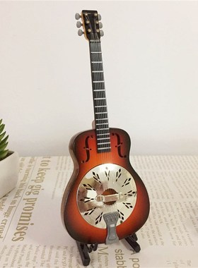 可刻字手工木制电吉他模型电贝斯乐器模型摆件汽车耶诞节生日礼物