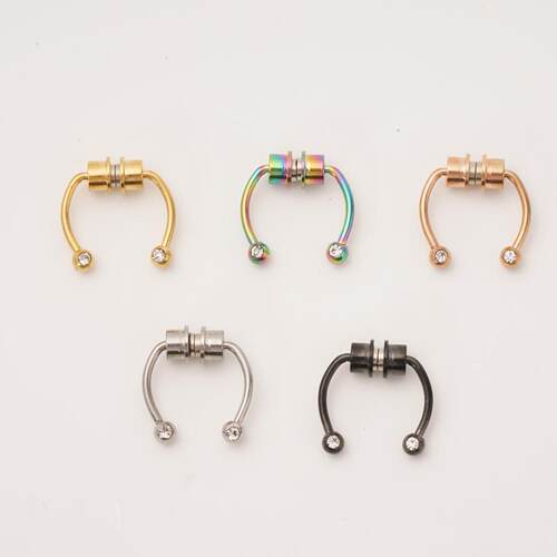 极速2021 New Nose Rimng Reusable Alloy Fake Magnetic False N